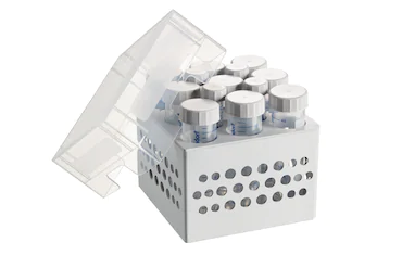 艾本德儲存盒 3 × 3, 可放置 9  個 50  mL 試管和 4  個 15  mL 試管，2  件，高 127  mm，5  英寸，聚丙烯材料，可耐受最低 -86  °C，高溫高壓滅菌，帶蓋子